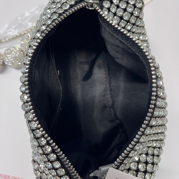 Urban Expressions Rhinestone Embellished Silver Bag NWT - Picture 11 of 13